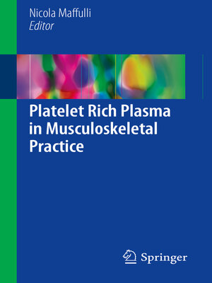 cover image of Platelet Rich Plasma in Musculoskeletal Practice